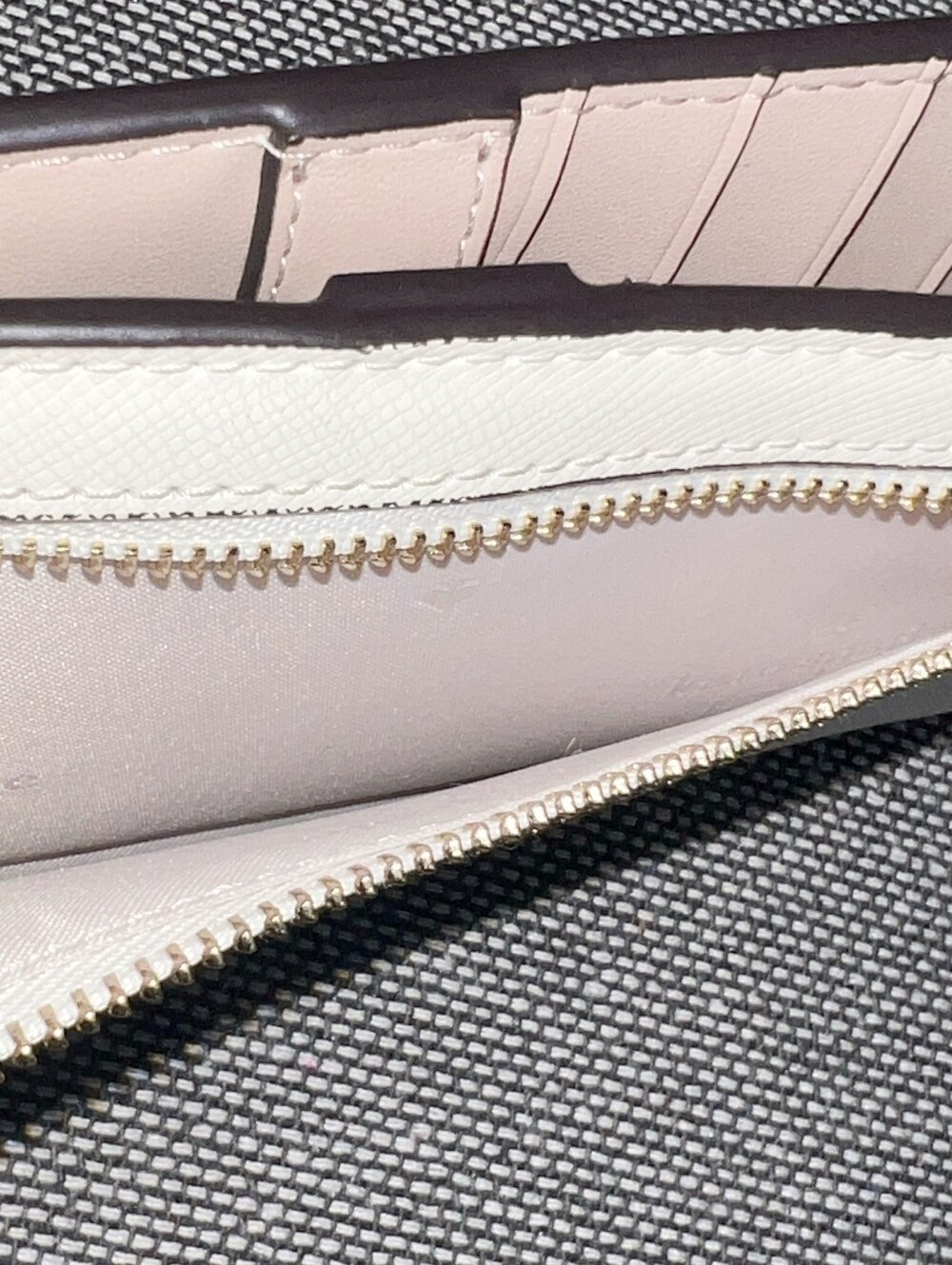 Pre Owned Kate Spade Large Slim Bifold Wallet Meringue - Picture 12 of 16
